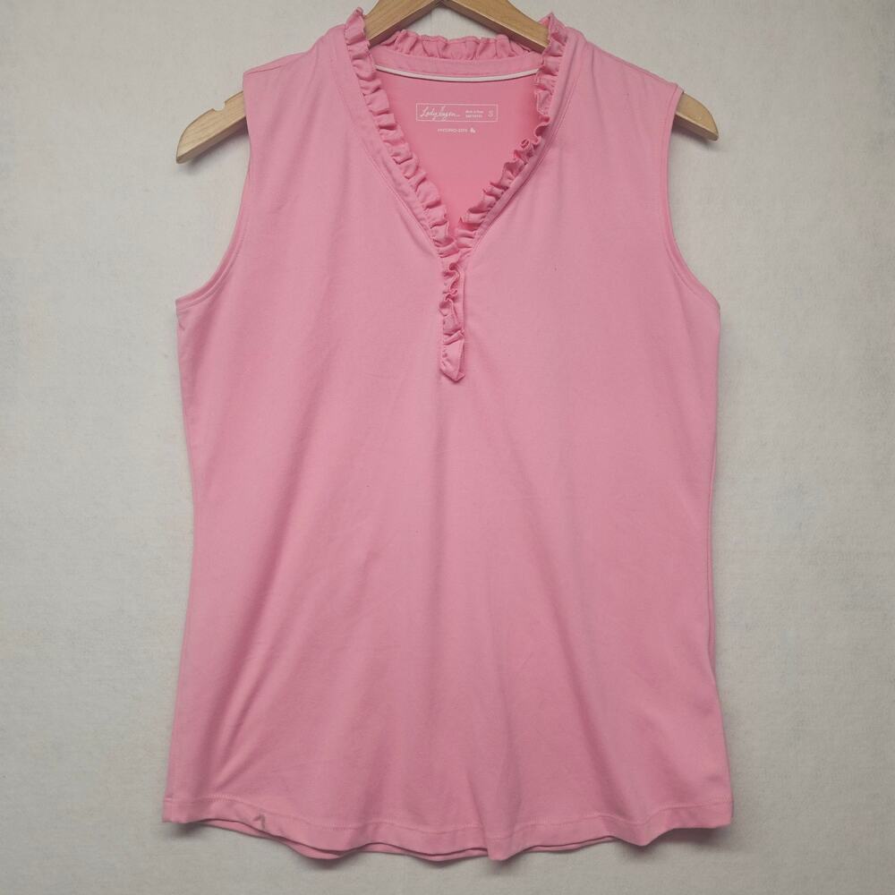 Lady Hagen Pink Sleeveless Golf Polo Top Hydro-Dri Moisture Wicking Size Small